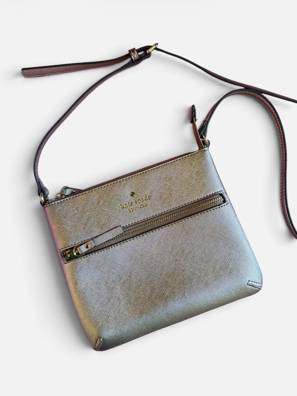 Kate Spade New York - Cedar Street Tenley Metallic Gold crossbody - Picture 1 of 7